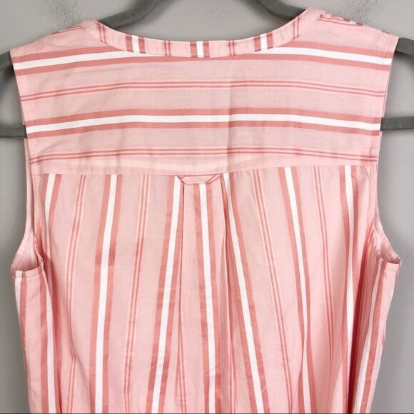 DRAPER JAMES | Ruffle Striped Belted Pink Dress Women’s Size X-Small - Picture 11 of 13